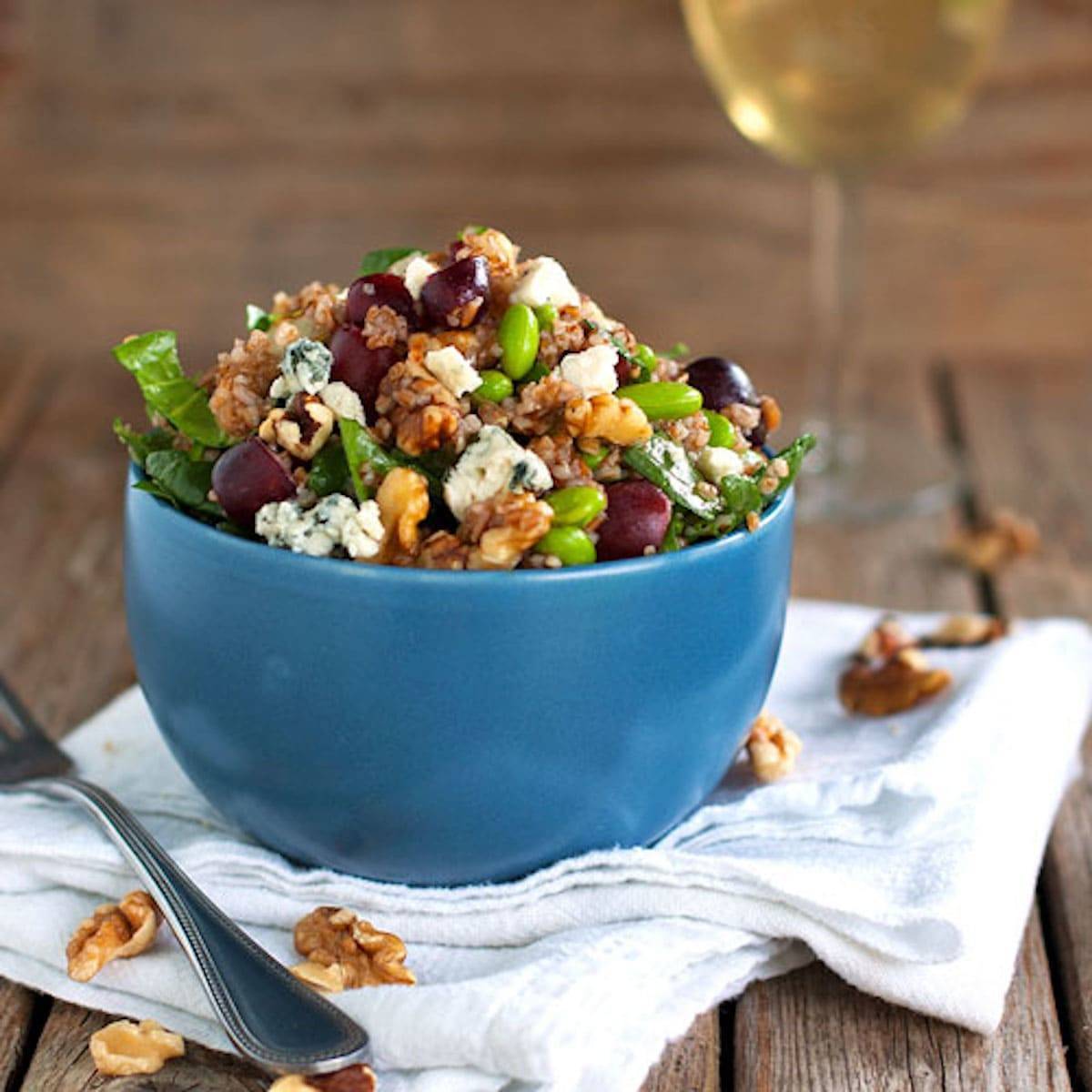 Walnut Grape and Blue Cheese Powerhouse Salad.