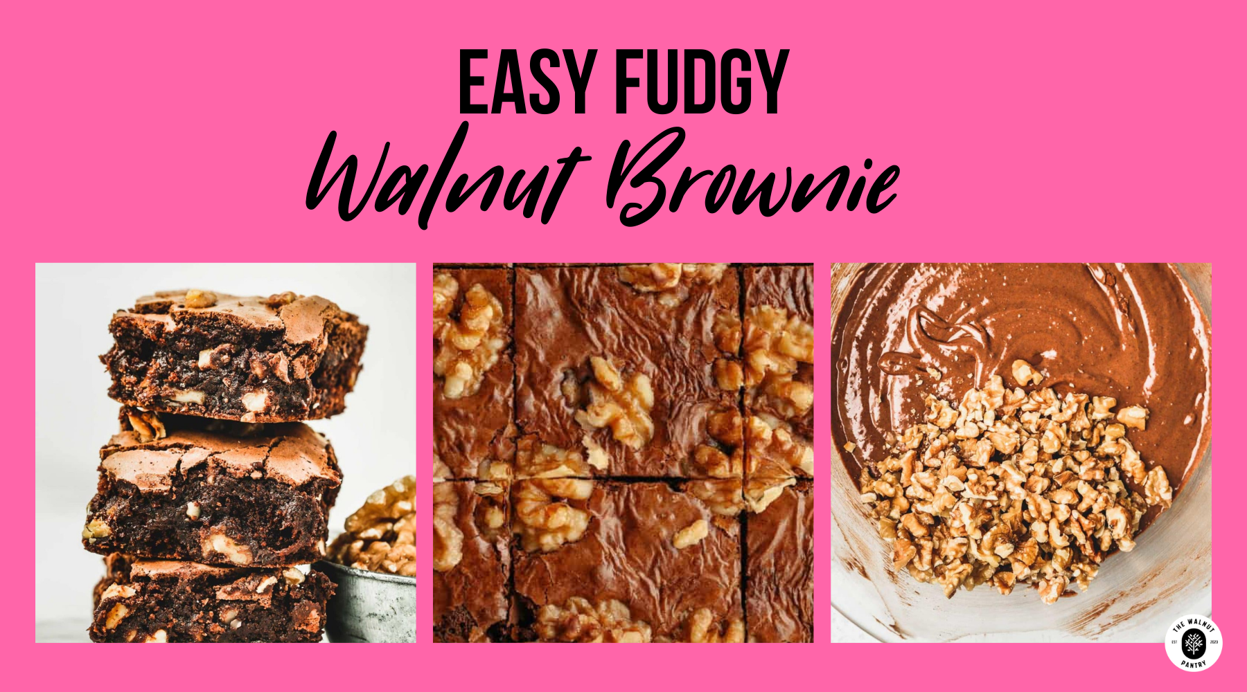 Easy Fudgy Walnut Brownies.